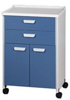 Mobile Bedside Cabinet with molded top